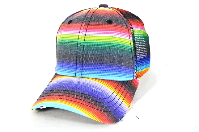 028-PIGMENT CAP WITH SERAPE PRINTED MESH VELCRO(SERAPE)